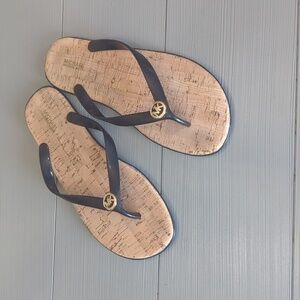 Michael Kors MK Jet Set Women's Black Jelly Flip Flops Size 10M